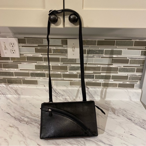 Vintage Derek Alexander Purse black tan two tone leather tons of card & pockets - Picture 6 of 15